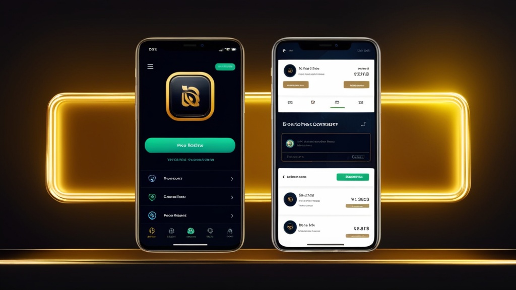 Vergleich von App und mobiler Browser-Version auf einem Smartphone im Casino-Design