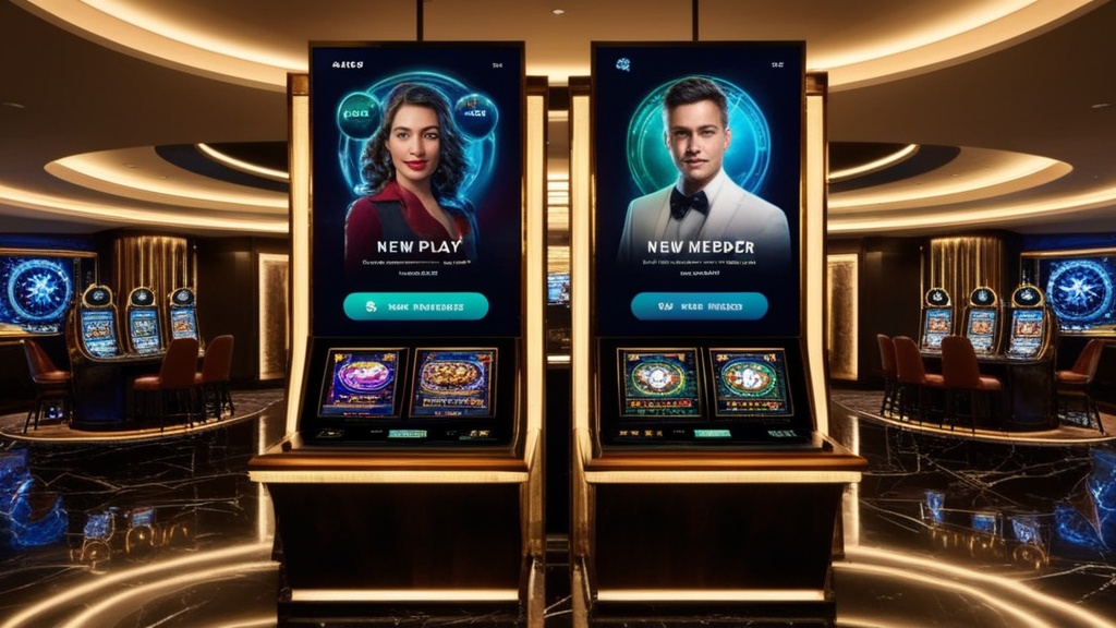 Casino-Oberfläche mit Angeboten für neue und bestehende Spieler