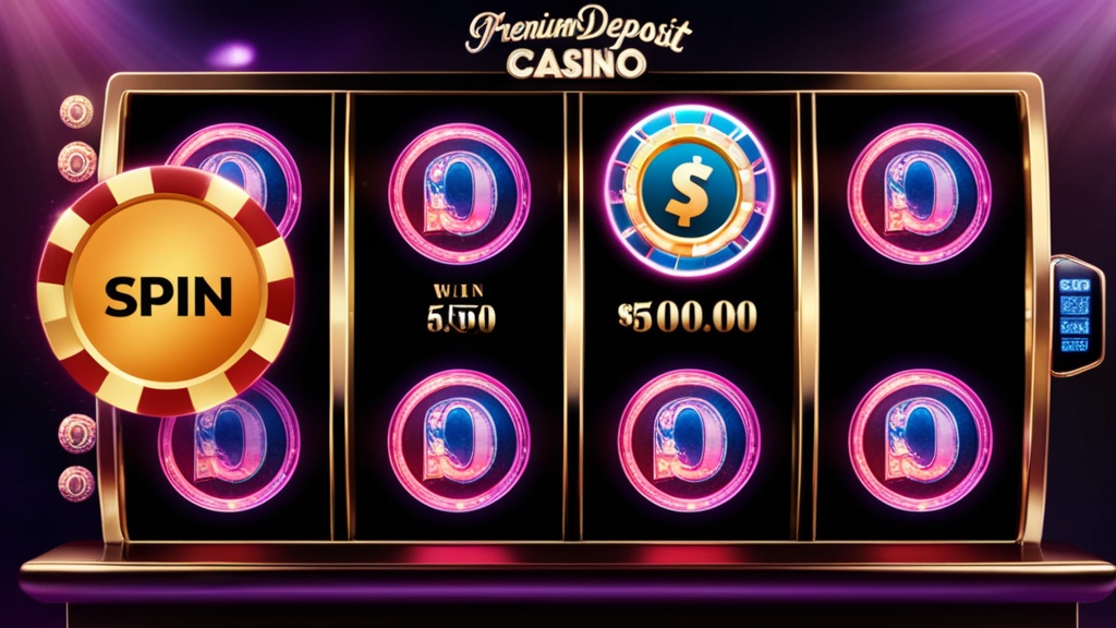 Freispiele und Bonuschip in einer dunklen Casino-Szene